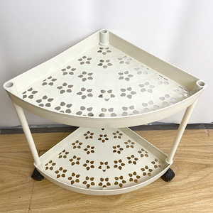 Triangular Bathroom Shelf 4 Layers Floor Standing Corner Storage Rack For Toiletries Personal Care Items - Product Image 2