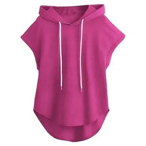 Sudaderas con Capucha sin Mangas Extra Grandes para Mujer, al por Mayor, con Cordón y Gorro, Tallas Grandes - Product Image 6