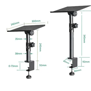 (1 cặp = 2 cái) XP-05T-L Chiều cao có thể điều chỉnh phổ máy chiếu máy tính để bàn đứng Loa gắn kết với khay 0-70mm với lớn kẹp cơ sở - Product Image 1