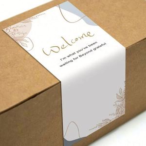 Etiqueta Adhesiva Rectangular Blanca Simple para Caja de Regalo, Decoración para Caja de Envío, Etiquetas Adhesivas al por Mayor - Product Image 2