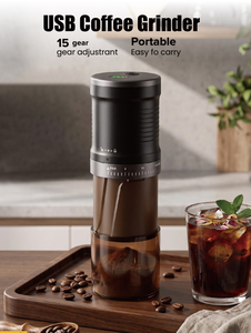 Nuevo Molinillo de Café Eléctrico Portátil Mini USB con Muelas de Cerámica, 15 Niveles de Ajuste, Molinillo de Café Inteligente OEM - Product Image 1