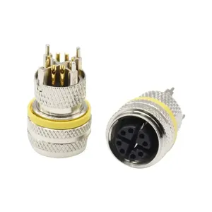 Conector de código M12 X, conector Industrial IP67, enchufes macho hembra moldeables de 8 pines, conector electrónico impermeable - Product Image 1