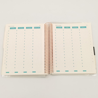 Agenda personnalisable à couverture rigide, reliure spirale, organisateur mensuel, reliure en spirale, mignon, PVC, écologique, agenda personnalisé B5