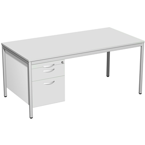 Scrivania Porto con contenitore sospeso, larghezza 1600 mm - Product Image 1