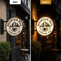 Enseigne lumineuse LED double face personnalisée, extérieure, étanche IP65, ronde, illuminée, pour devanture de magasin, logo d'entreprise