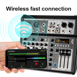 Ka4 Dj Mixer USB 4 Kênh Âm Thanh Mixer Giao Diện Điều Khiển Giá Tốt Nhất Âm Thanh Mixer Mini Gia Đình KTV 48V USB/Bt Hiệu ứng Ghi - Product Image 3