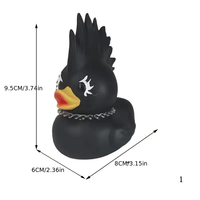 Ensemble de canards en caoutchouc peints à la main en polyrésine de style gothique personnalisé Figurines artistiques pour la décoration de la maison