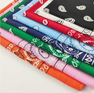 ผ้าพันคอลาย Paisley ผ้าฝ้าย100% สำหรับผู้ชายผู้หญิง22*22ลายพิมพ์ได้ตามต้องการจากโรงงาน - Product Image 5