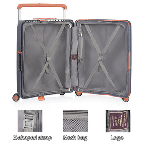 Factory High Quality Pure PP Colorful Luggage Set Wide <strong>Trolley</strong> Travel <strong>Suitcase</strong> 20 24 28inch Cabin Luggage WITH TSA Lock - Product Image 2