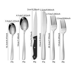 Ensemble de <span class=keywords><strong>couverts</strong></span> minimaliste moderne pour 8 personnes, couteau, fourchette, cuillère, boîte de couleur, ensemble de <span class=keywords><strong>couverts</strong></span> en acier inoxydable - Product Image 3