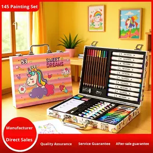 New 53 Brush Watercolor Pencil Oil Pastel Combination Coated Paper Children's <strong>Art</strong> <strong>Drawing</strong> <strong>Tool</strong> Gift Box Set - Product Image 3