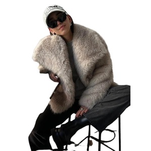 Cappotto Invernale da Donna in Pelliccia con Ampio Risvolto, Maglia Corta in <span class=keywords><strong>Visone</strong></span>, Taglie Forti, Stile Europeo Americano - Product Image 5