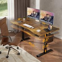Meubles de bureau intelligents modernes fabriqués, bureau debout pour ordinateur, utilisation du bois, contemporain, simple, maison