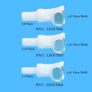 Raccord rapide de tuyau en plastique 1/4 "raccords de tuyau cannelés valvés en ligne arrêt femelle vanne d'eau d'air raccord à déconnexion rapide - Product Image 2