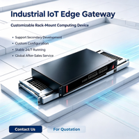 PC embarqué sans ventilateur 1U pour montage en rack, RK3568 Cortex-A55 2,0 GHz, double GbE + RS485 + CAN, 12-48 V, pour l'Edge Computing et l'IIoT
