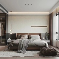 Panneau mural en tissu 1220x2440mm, panneau en tissu 3D, panneau mural en fibre composite PVC moderne, panneau décoratif mural pour la maison et l'hôtel
