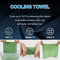 Toalla Deportiva Refrigerante con Logotipo Personalizado, Botones a Presión, Malla Transpirable, Efecto Hielo Instantáneo, Toalla de Gimnasio, Toalla para el Cuello, Venta al Por Mayor