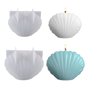 3D الايبوكسي الراتنج العفن غير النظامية صدفي قذيفة على شكل شمعة معطرة قالب من السيليكون - Product Image 5