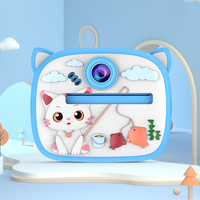 High Quality Kitten Cartoon Anti Fall Non Toxic Rechargeable Children <strong>Polaroid</strong> <strong>Camera</strong> Family Gathering Parent Child Interaction