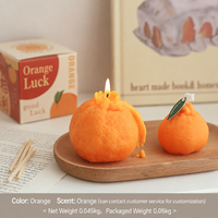 Bougie parfumée délicate en cire de soja, forme créative de fruit simulé (Dekopon), parfum personnalisable, idéale pour un cadeau de fêtes
