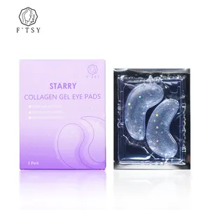 Private Label Eye Care Gel Pads Hydrogel Crystal Starry Collagen Eye Mask Under Eye Patch