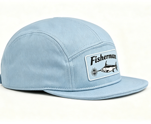 Gorra de 5 Paneles Fisherman, Diseño de Pescado con Parche de Nylon, Unisex, Ajustable, con Cierre a Presión, para Pesca, Uso Casual al Aire Libre - Product Image 3