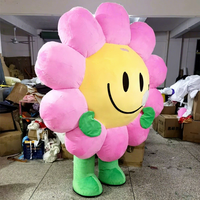 Funtoys Funny 2m High Personnalisé Petite Fleur Gonflable Avec Sourire Mascotte Costumes Design Animal Mascotte Costume à vendre