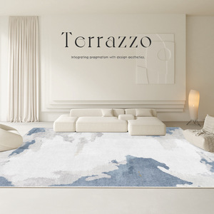 Alfombra Abstracta Agora, Rectangular, de Fibra de Poliéster, para Sala de Estar, Dormitorio, Decoración del Hogar, Diseño Moderno y Minimalista - Product Image 3