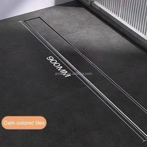 ניקוז רצפתי לאמבטיה מלבני מודרני, סאטן, נירוסטה SUS304, עיצוב ליניארי, 600*68 מ\\\"מ, התקנה קלה - Product Image 3