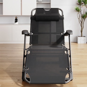 Lit de pause déjeuner portable extérieur camping chaise pliante lit chaise longue de jardin chaise - Product Image 4