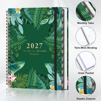 Großhandel Werbeaktion Papier Spiralbindung Notizbuch 2027 Planer A5 Wöchentlicher und Monatlicher Hardcover-Notizblock