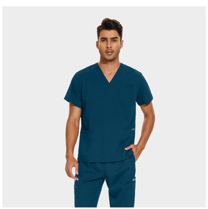Tenues d'infirmières personnalisées à manches courtes unisexes, en tissu tissé, durables, pour hôpitaux, médecins et infirmières, style décontracté - Product Image 5
