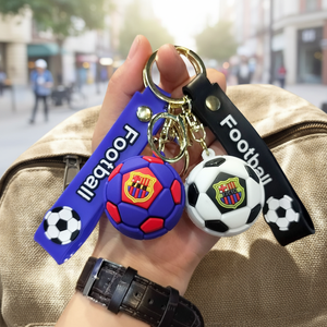 พวงกุญแจรูปฟุตบอล ของที่ระลึกสำหรับแฟนบอล ของขวัญชิ้นเล็ก พวงกุญแจ DIY อุปกรณ์ตกแต่งพวงกุญแจ ของที่ระลึกฟุตบอลโลกกาตาร์ - Product Image 2