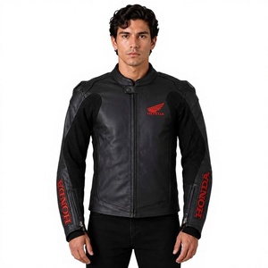 Chaqueta de Motociclismo Zonda para Hombre, Cuero Vacuno Genuino, Protección Nivel 2 CE con Hombro Reforzado - Product Image 1