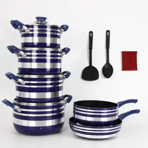 high quality kitchen custom logo nonstick pots pan set casserole aluminium saucepan cookware sets of cooking pots