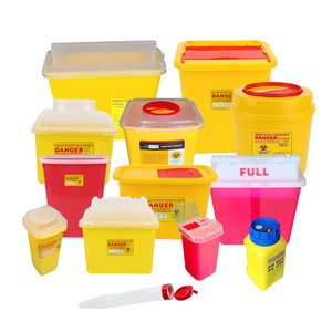 Plastic Yellow Disposable Medical Class Carton Needles Sharp Waste Collection Boxes Bins Containers