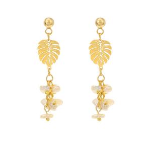 Pendientes de Perlas de Imitación de Moda, Chapados en Oro de 18K, de Acero Inoxidable, Resistentes al Agua, Unisex, al por Mayor - Product Image 5
