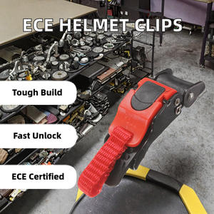 ECE Approved Open Face Motorcycle Helmet with Quick Release ABS <b>Buckles</b> Chin Strap <b>Clips</b> - Product Image 3