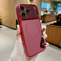 Coque magnétique en silicone liquide originale pour iPhone 18 Pro 17 16 Pro 15 Pro Max avec protection d'appareil photo à changement instantané et finition mate