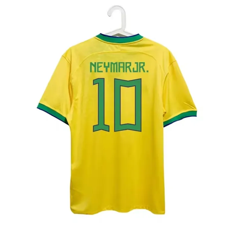 Camisa de futebol Neymar #10 Copa do Catar, kit de uniforme de time de futebol Brasil, mais recente edição, preço 23 24 22