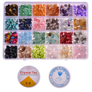 Kit de fabrication de bijoux DIY : Perles de pierre, pierres de cristal, fragments irréguliers, perles de pierres précieuses naturelles, outils personnalisés - Product Image 3