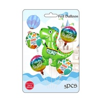 En gros de Bande Dessinée Aluminium Mylar Ballons Globos Promotionnel Animal Jouets Dinosaure D'hélium Feuille Ballons