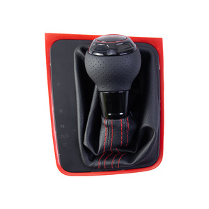 Volkswagen Golf GlI Leather Gear <b>Shift</b> <b>Knob</b> Red Line Stitching Automatic Transmission Ergonomic Design - Product Image 4