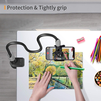 SAIJI Fabrication OEM support mobile réglable flexible pour lit bras long support de caméra de téléphone en aluminium