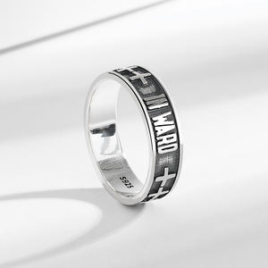 Nuovo Fashion Design donna uomo di lusso <span class=keywords><strong>925</strong></span> <span class=keywords><strong>argento</strong></span> anello Blacken - Product Image 3