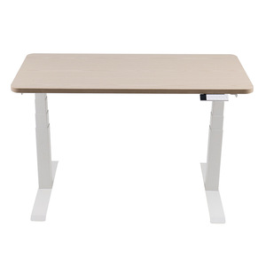 Dual Motor 4 Section Height <b>Adjustable</b> Desk <b>Legs</b> Metal Modern Heavy Duty Office <b>Table</b> Frame White Powder Coated - Product Image 2