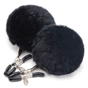 Pinces à tétons rouges en fourrure, jouets de stimulation mammaire pour adultes - Product Image 5