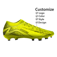 Chaussures de football en cuir personnalisables par le fournisseur, légères, respirantes, pour l'entraînement toute saison, pour hommes, hiver et été