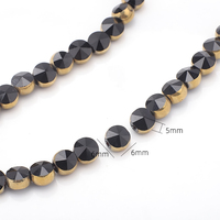 Zhubi 6MM perles rondes en verre pour la fabrication de bijoux Multi couleurs 16 perles de cristal à facettes bracelets à bricoler soi-même collier