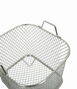 Kare Modern Paslanmaz Çelik Patates Kızartması Servis Sepeti Saplı - Parti ve Restoran/Mutfak Tezgahı Yiyecek Kızartma Tutucu - Product Image 4